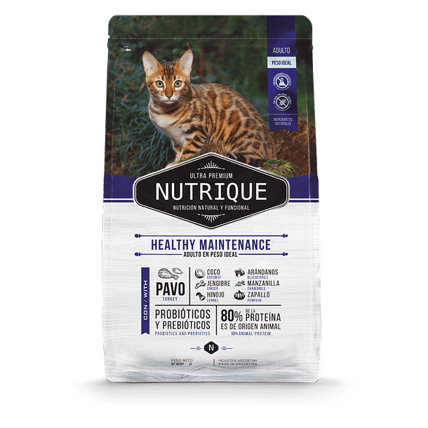 NUTRIQUE YOUNG ADULT CAT - HEALTHY MAINTENANCE 7.5 KG.